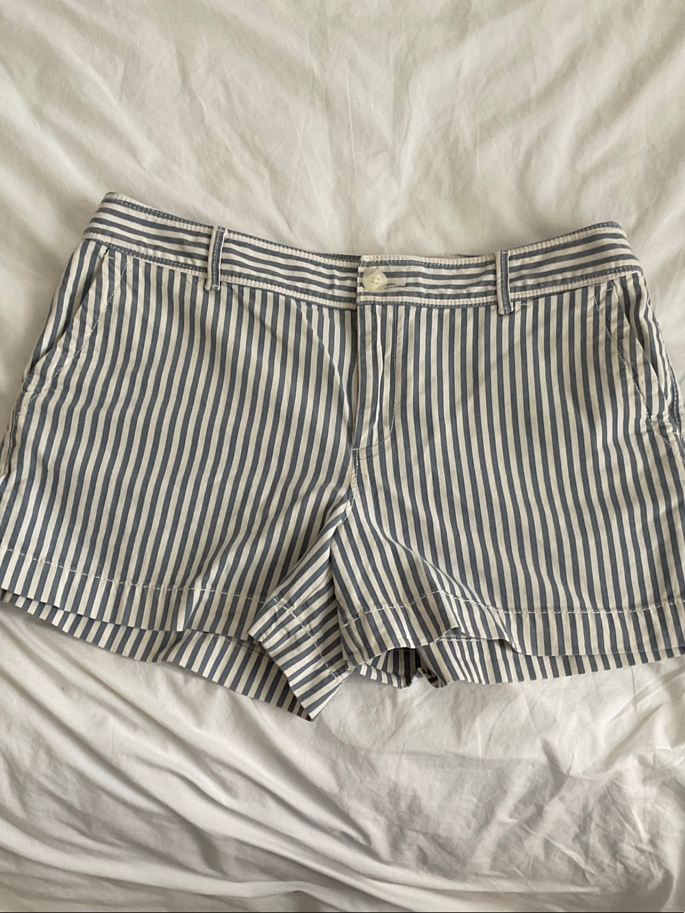 LOFT Navy and White Striped Women’s Shorts
